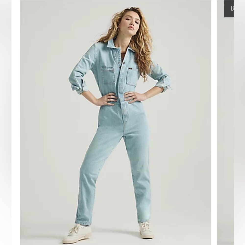 Lee Jeans Union All Denim Jumpsuit Size Small